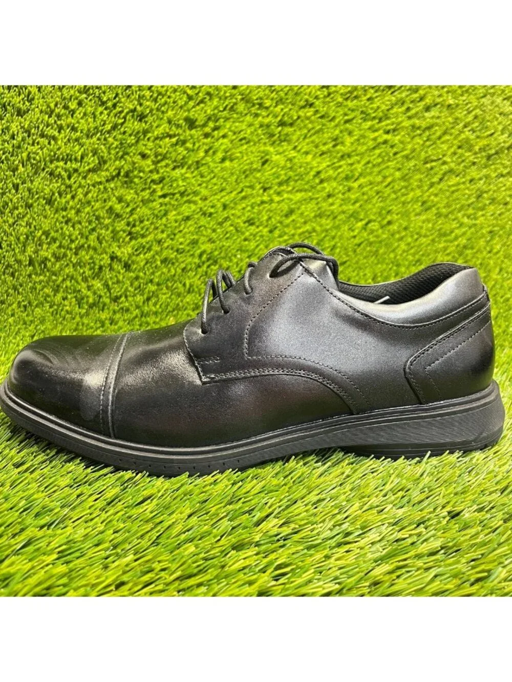Nunn Bush Kore Pro Mens Size 10 Black Casual Classic Cap Toe Oxford Dress Shoes